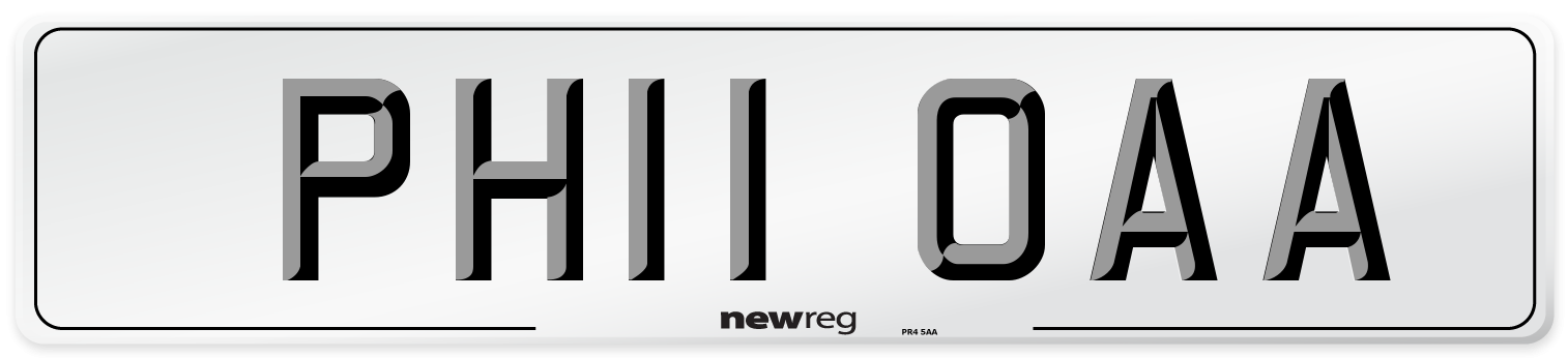 PH11 OAA Number Plate from New Reg